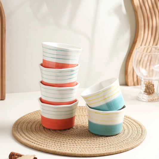 Sunset & Surf Ceramic Ramekin Bowls