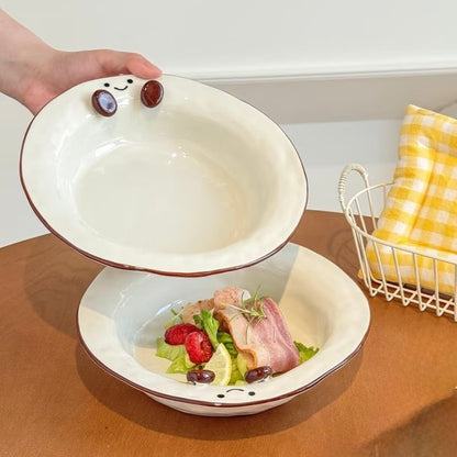 Smiley Bean Ceramic Collection-Deep Plate