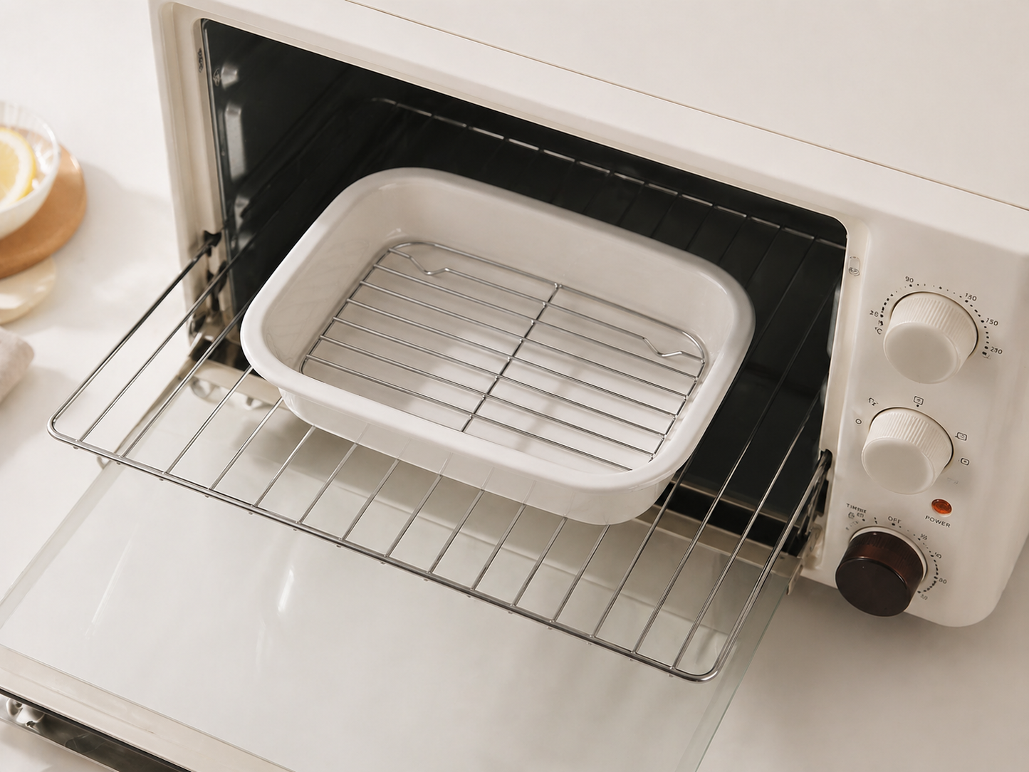 Ceramic Bake & Drain Dish