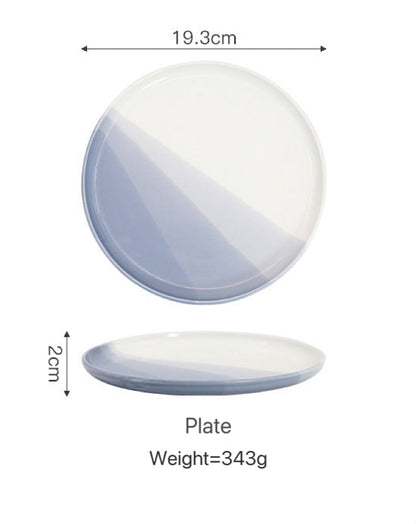Gradient Blue Ceramic Dinnerware Set