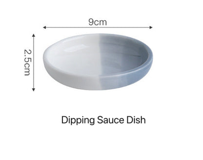 Gradient Blue Ceramic Dinnerware Set