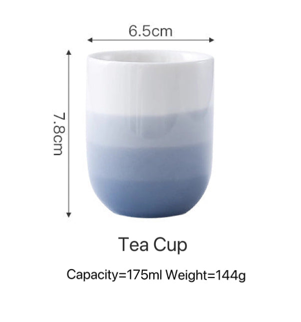 Gradient Blue Ceramic Dinnerware Set