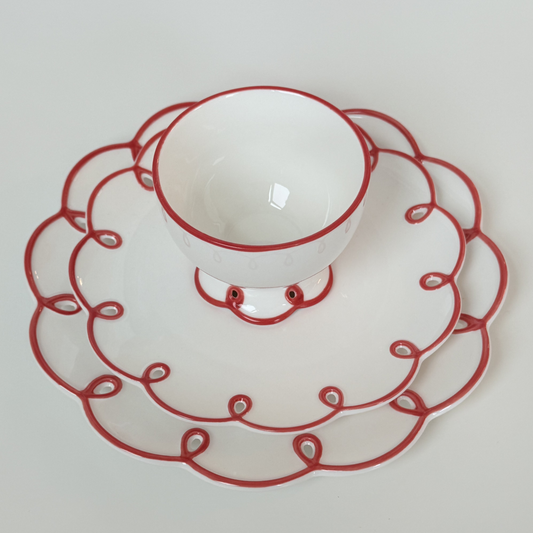 Apple Red Plate Set