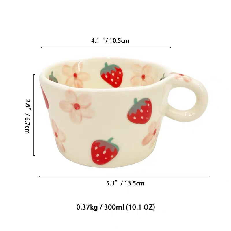 Strawberry Blossom Ceramic Mug