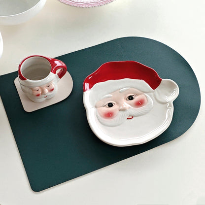 Little House Placemats - Green & White